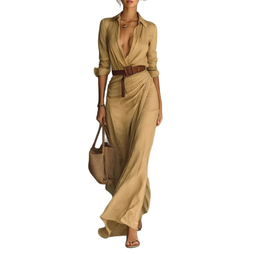 Becimi Women's Pleated Midi Dress