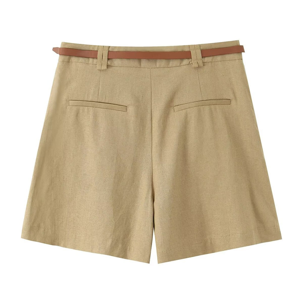 Women's Casual Linen Blend Shorts