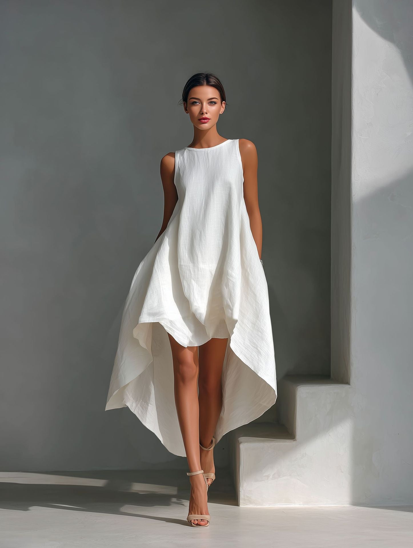 Becimi Women's Sleeveless Maxi A-Line Dress