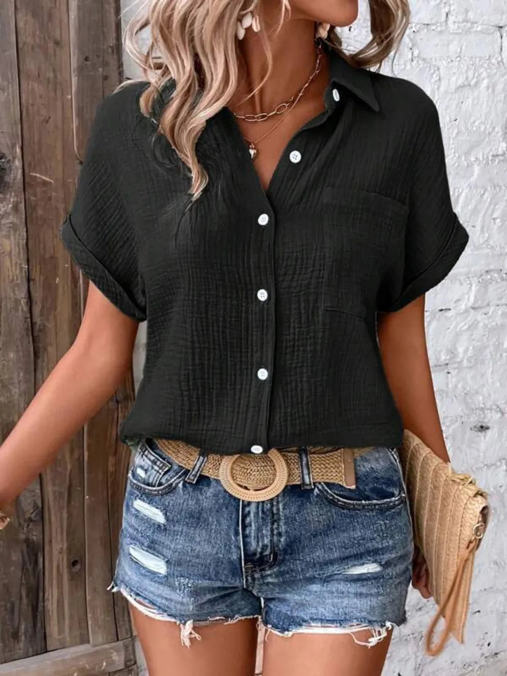 Becimi Women's Pocket Top