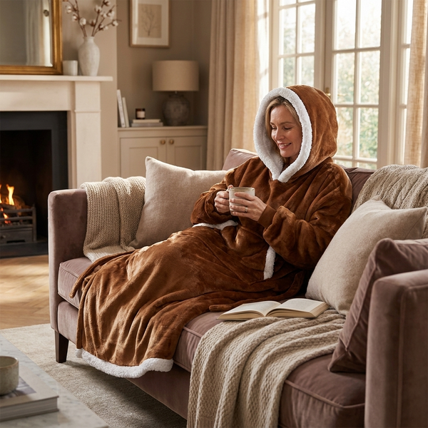 Wearable hoodie blanket
