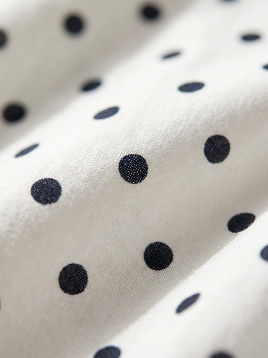 Polka dot woven fabric detail