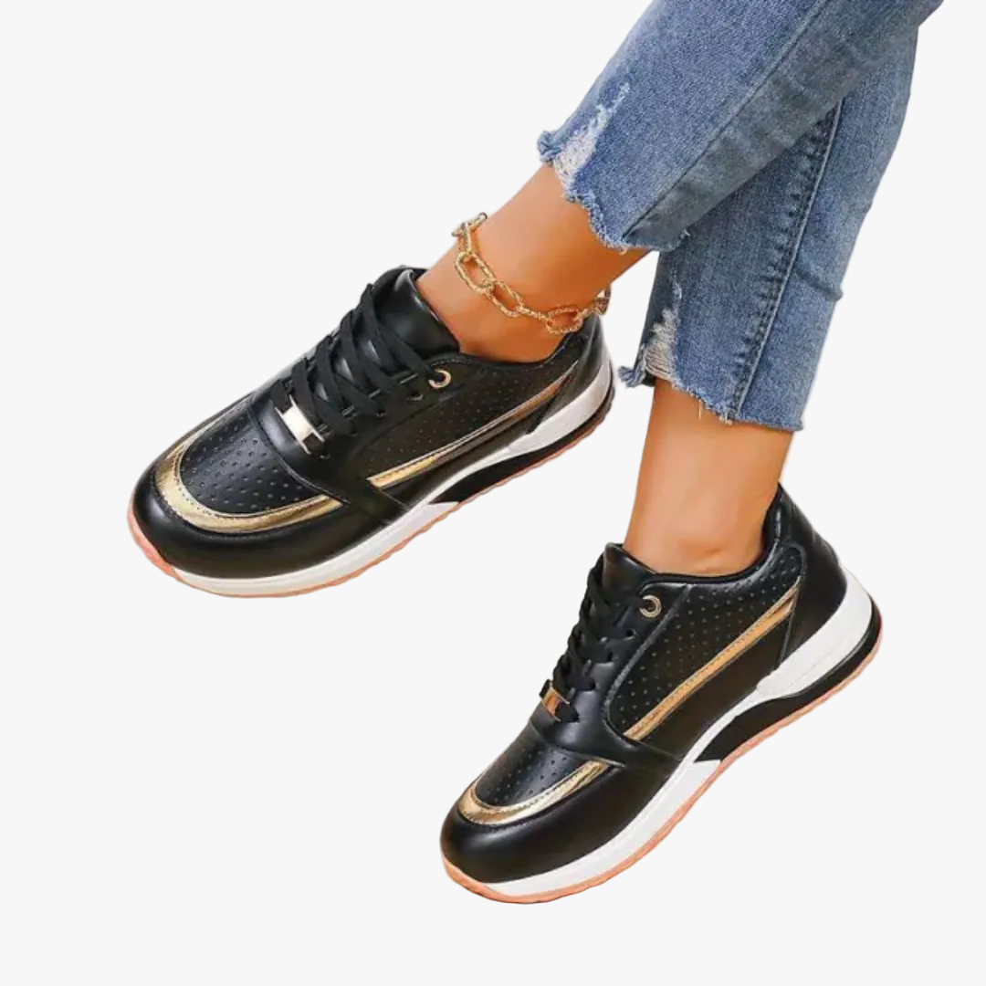 AVERY — Women's Perforated Lace-Up Sneakers