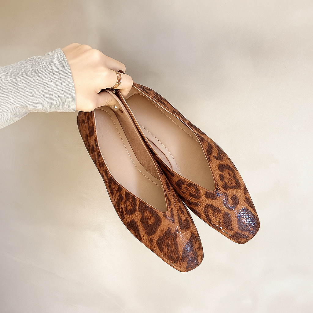 JOSIE — Women's Animal Print Square Toe Loafers