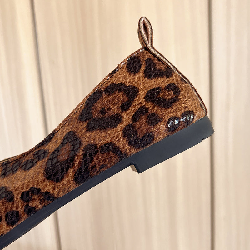 JOSIE — Women's Animal Print Square Toe Loafers