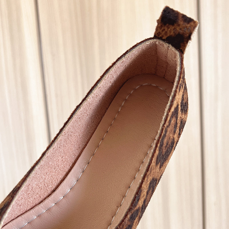 JOSIE — Women's Animal Print Square Toe Loafers