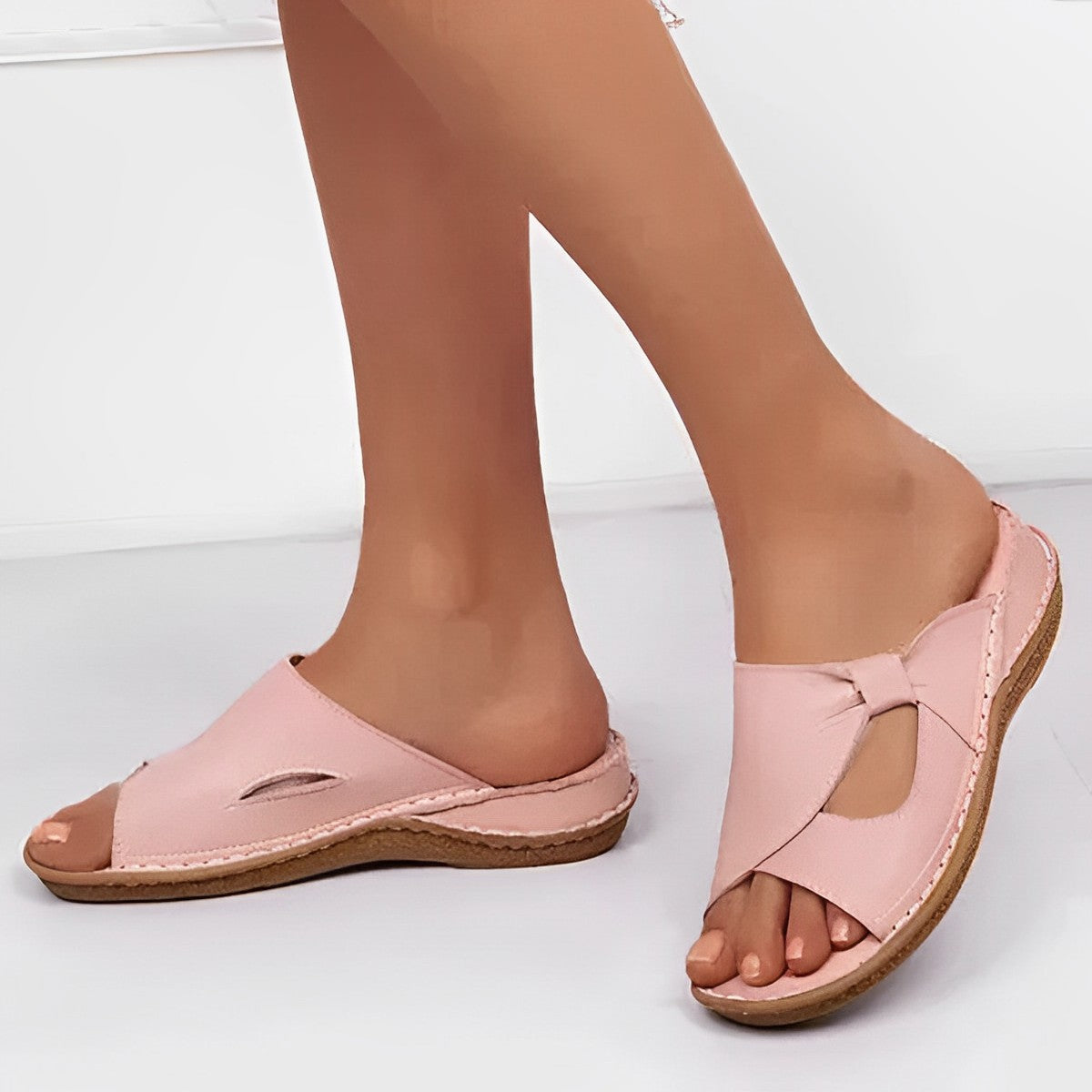 MIRABEL — Women's Stitched Slide Sandals