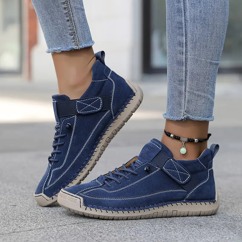 NADIA — Women's Faux Suede Strap Sneakers