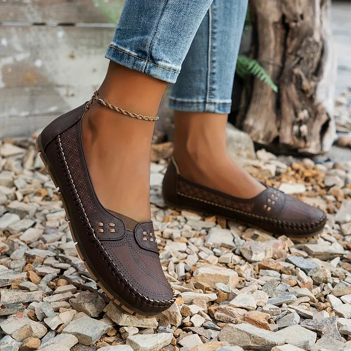 ELOWEN — Women's Perforated Whipstitch Flats