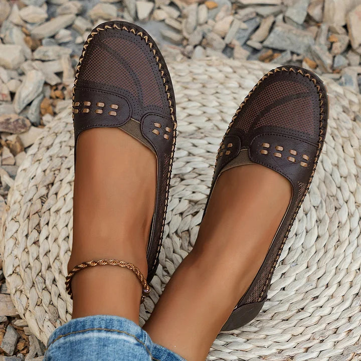 ELOWEN — Women's Perforated Whipstitch Flats