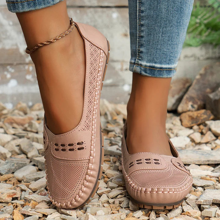 ELOWEN — Women's Perforated Whipstitch Flats