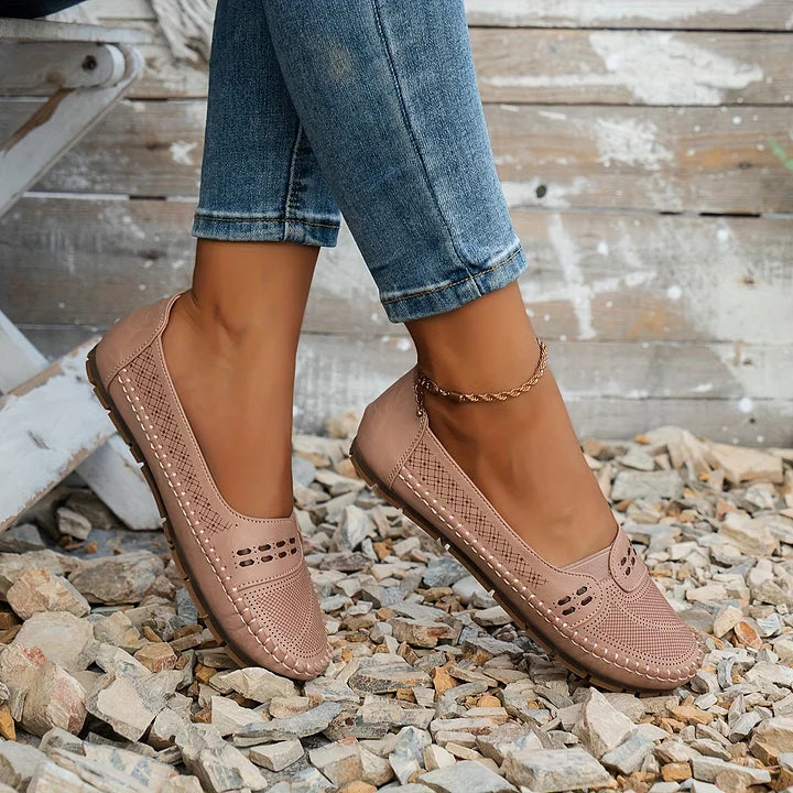 ELOWEN — Women's Perforated Whipstitch Flats