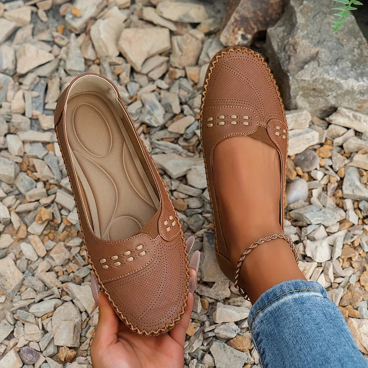 ELOWEN — Women's Perforated Whipstitch Flats