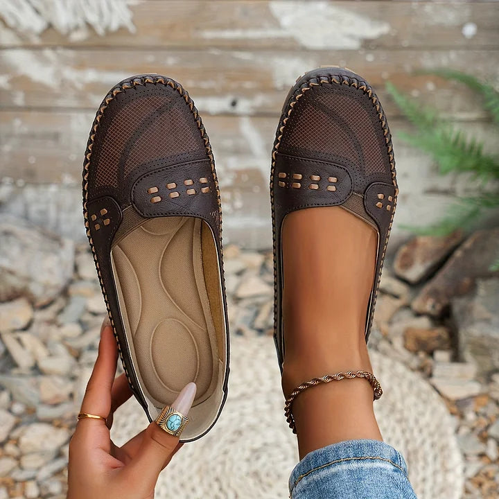 ELOWEN — Women's Perforated Whipstitch Flats