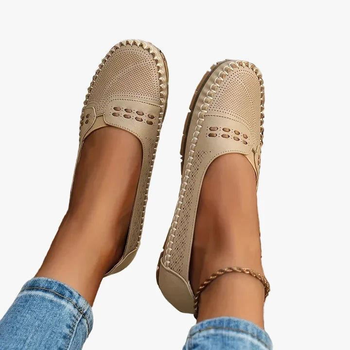 ELOWEN — Women's Perforated Whipstitch Flats