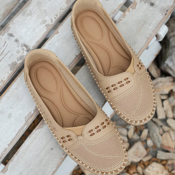 ELOWEN — Women's Perforated Whipstitch Flats