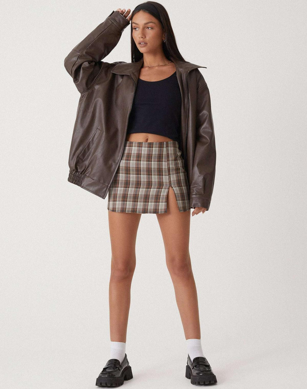JUNO — Women's Zip-Front Bomber Jacket with Spread Collar