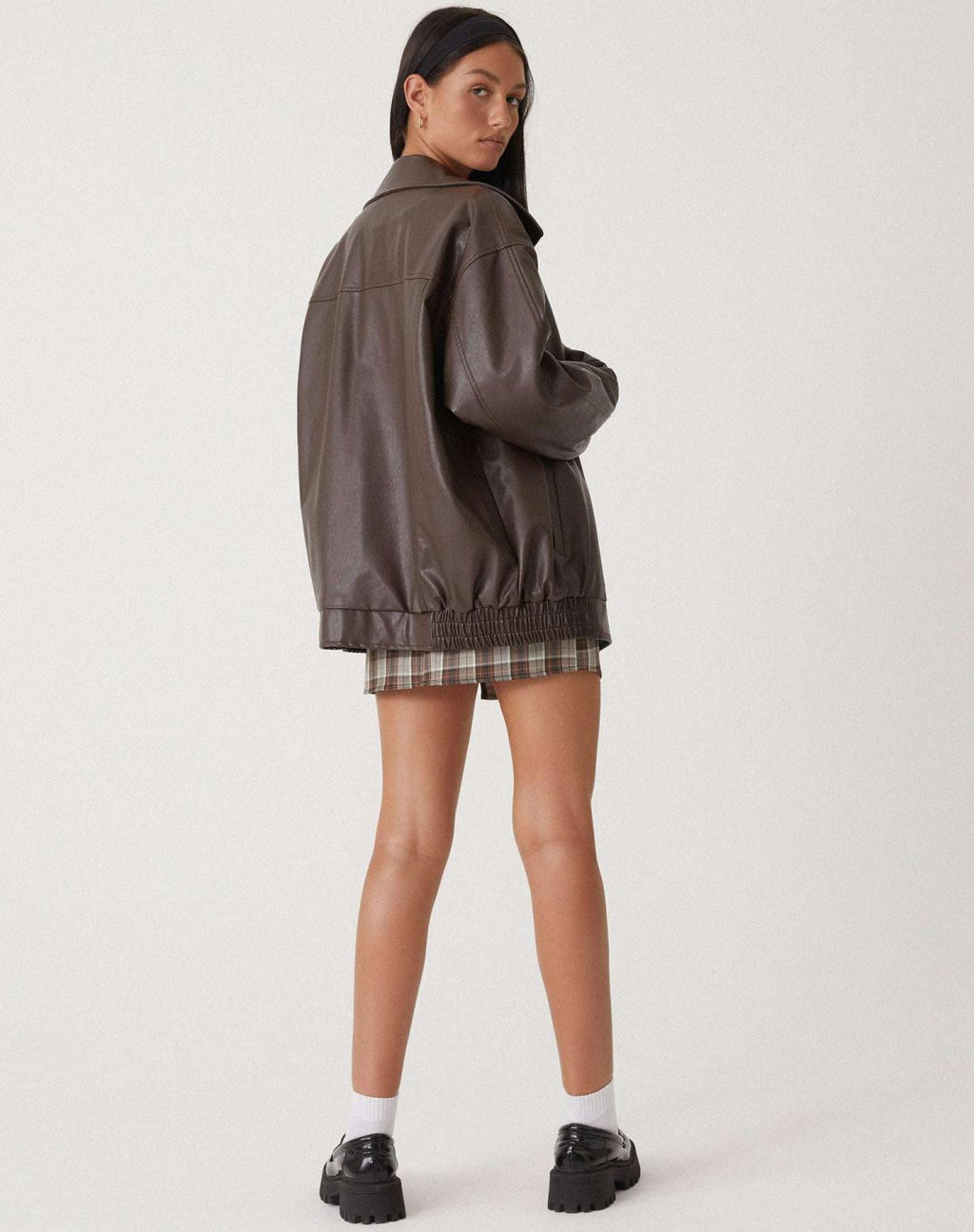 JUNO — Women's Zip-Front Bomber Jacket with Spread Collar
