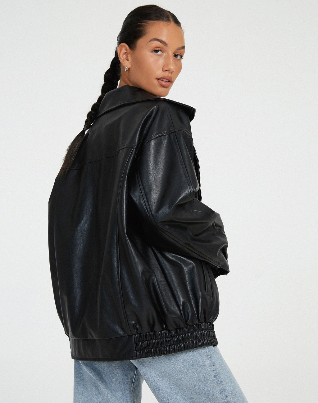 JUNO — Women's Zip-Front Bomber Jacket with Spread Collar