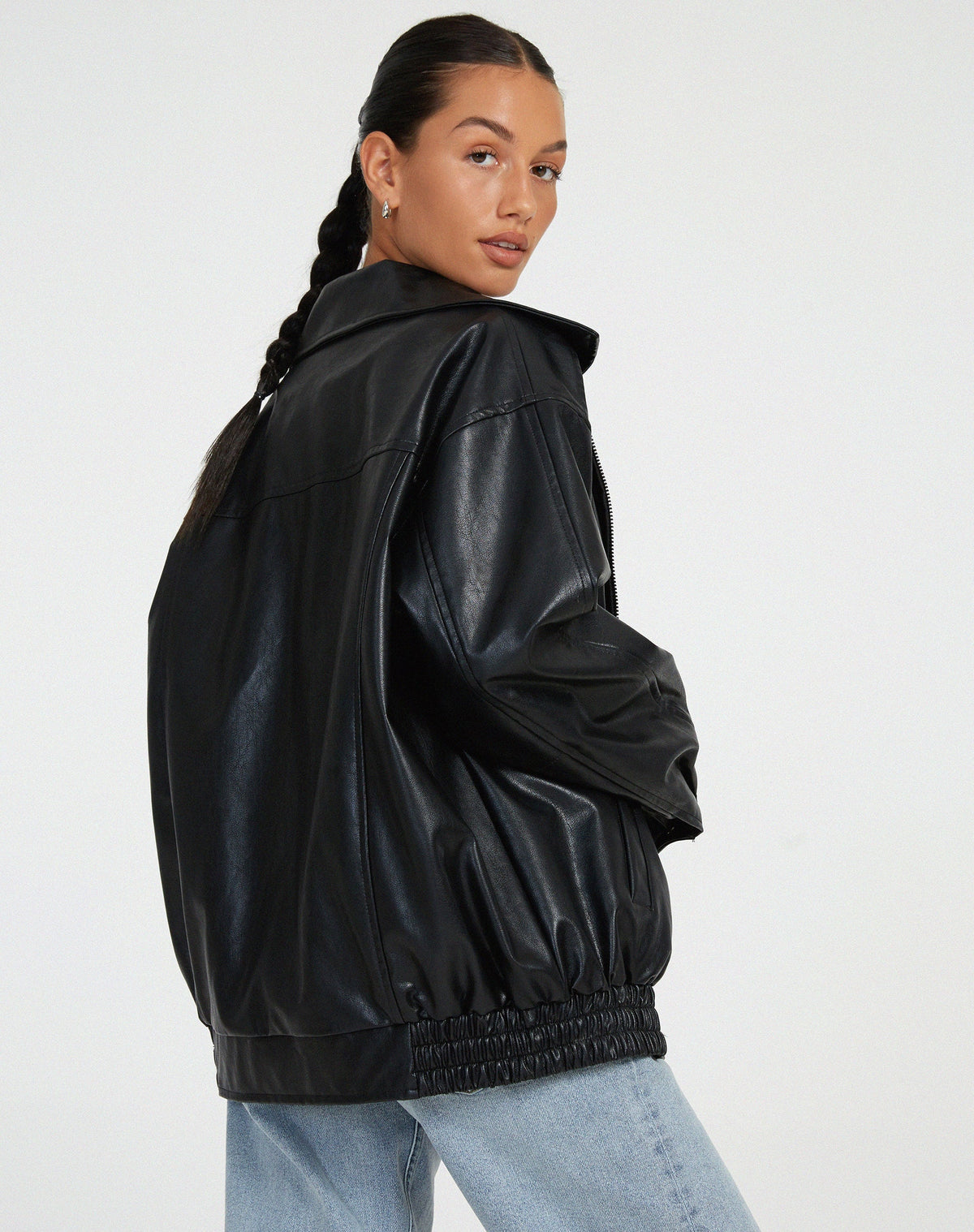 JUNO — Women's Zip-Front Bomber Jacket with Spread Collar