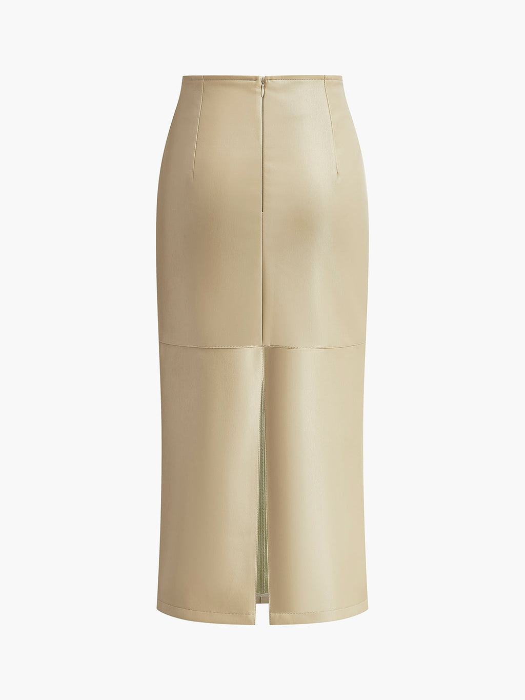 ROSALIE — Women's Panel Seam Midi Skirt with Back Slit