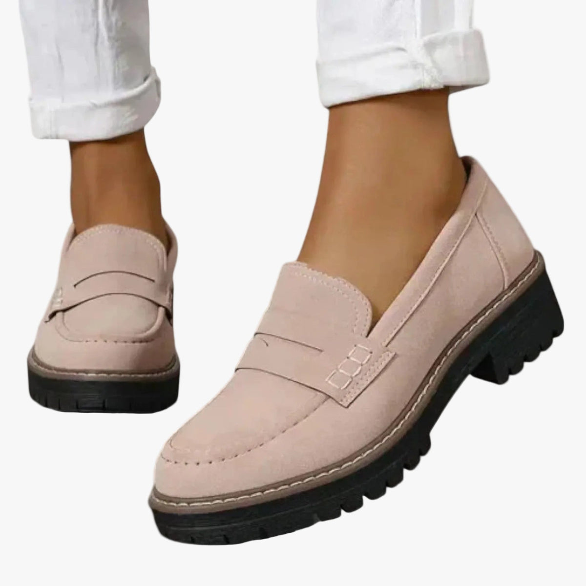 HARLOW — Women's Moc Toe Lug Sole Loafers