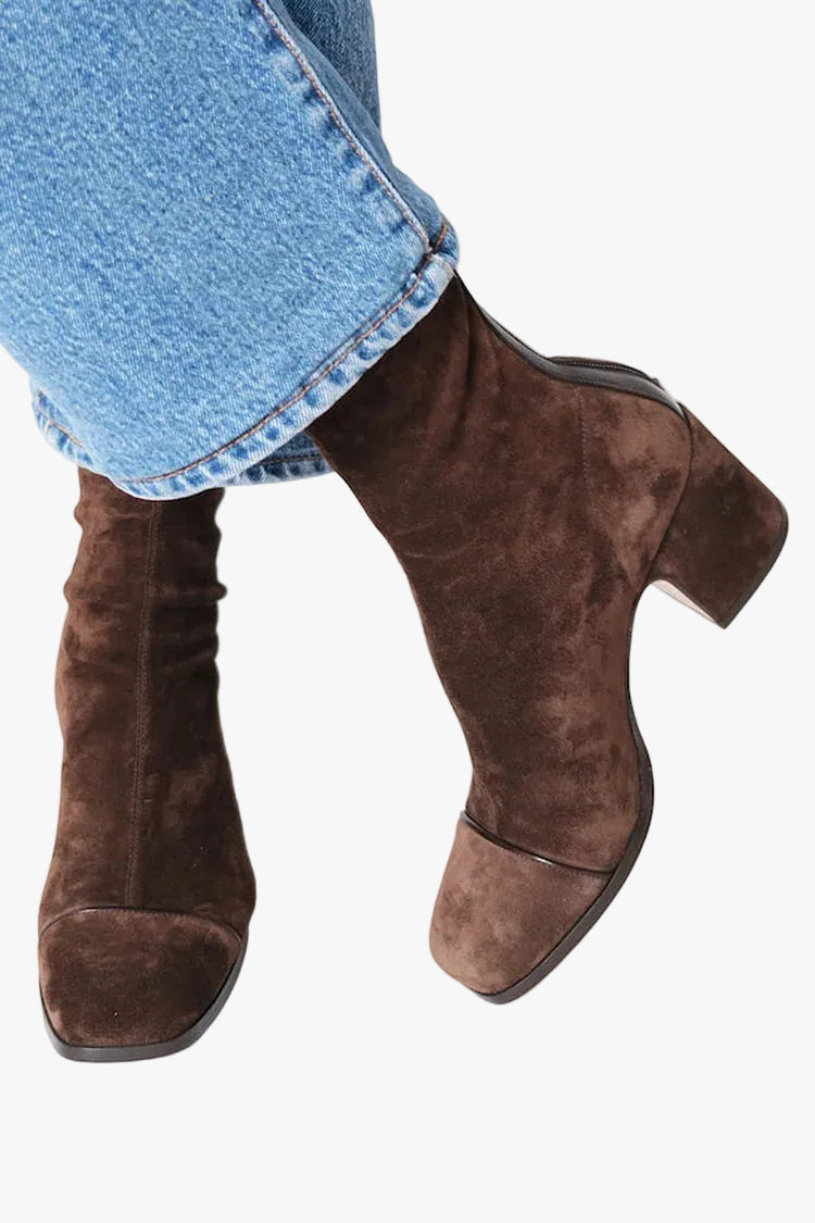 SIENNA — Women's Square Toe Block Heel Ankle Boots