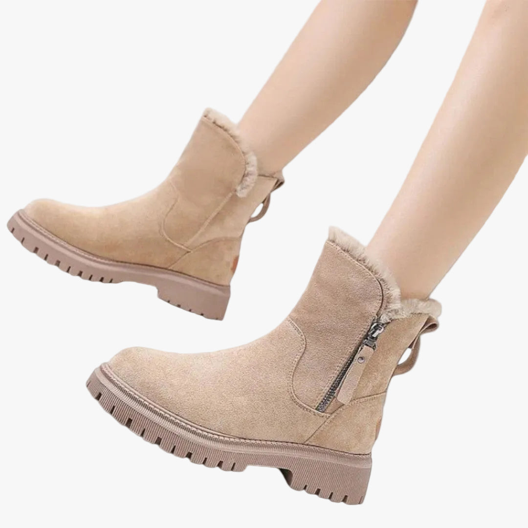 TESSA — Women's Suede-Look Lug Sole Ankle Boots