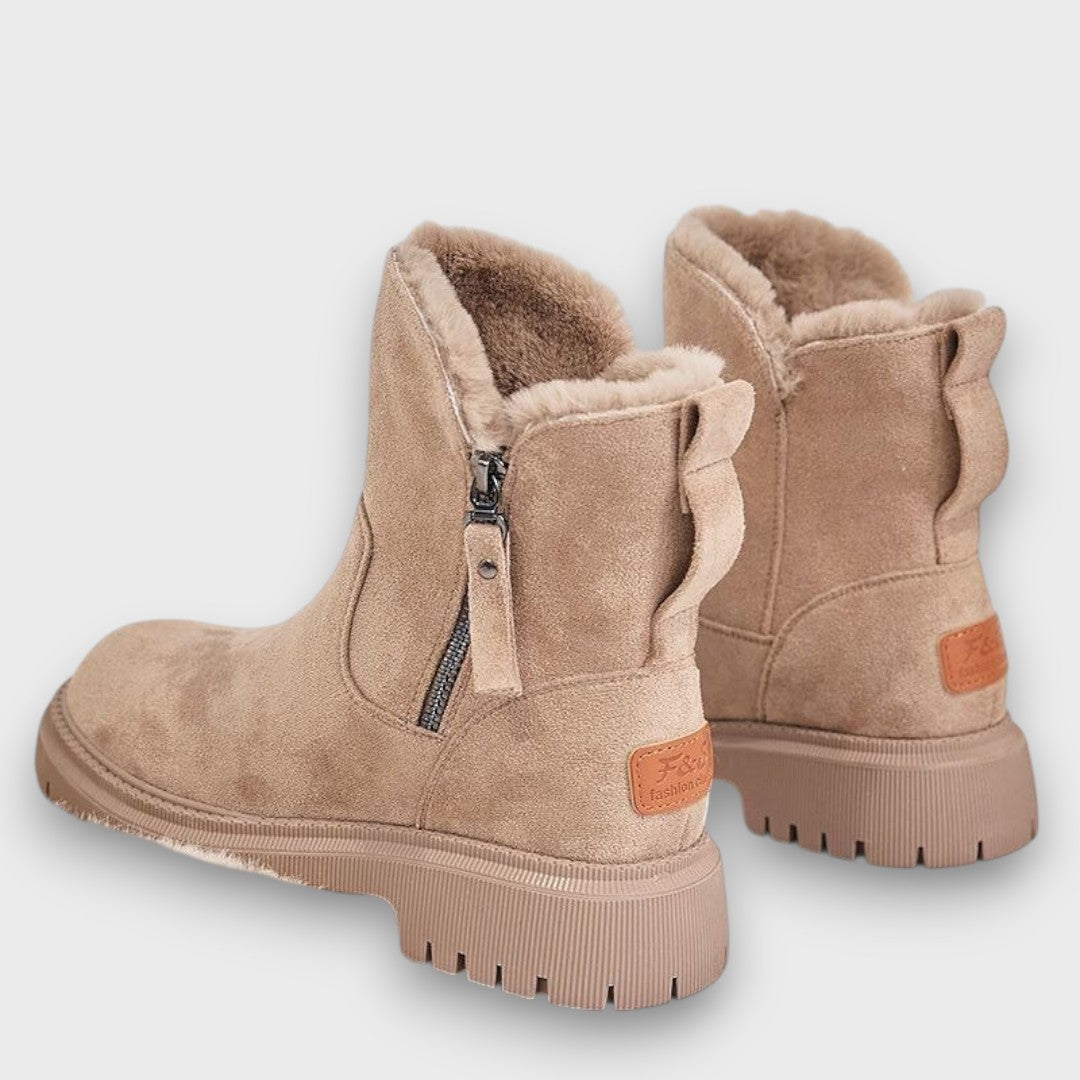 TESSA — Women's Suede-Look Lug Sole Ankle Boots
