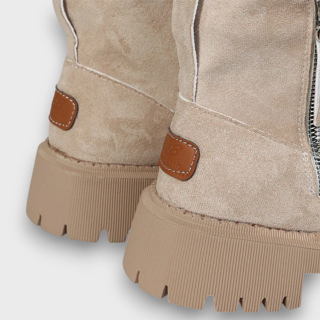 TESSA — Women's Suede-Look Lug Sole Ankle Boots
