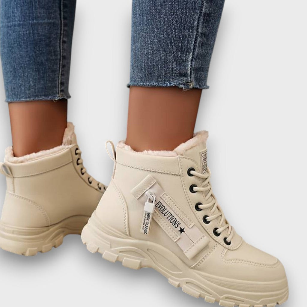 WREN — Women's Faux Fur Lined Lug Sole Ankle Boots